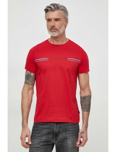 Tommy Hilfiger t-shirt bawełniany męski kolor czerwony z nadrukiem MW0MW34428
