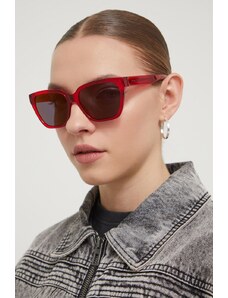 HUGO okulary przeciwsłoneczne damskie kolor czerwony HG 1264/S