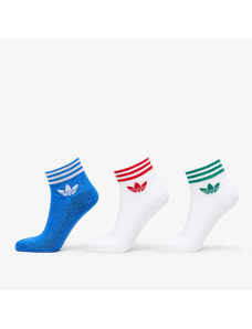 adidas Originals Męskie skarpety adidas Trefoil Ankle Sock 3-Pack Blue Bird/ White/ White