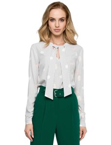 Style Bluzka damska w nadruk z fontaziem - model 2 - Rozmiar: S