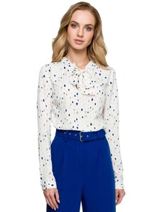 Style Bluzka damska w nadruk z fontaziem - model 3 - Rozmiar: S