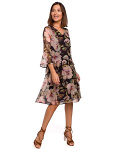 Style Sukienka szyfonowa z obniżoną talią - model 3 - Rozmiar: S
