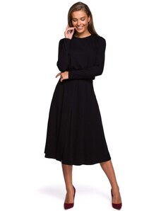 Style Sukienka z rozcięciem do kolan - czarna - Rozmiar: S