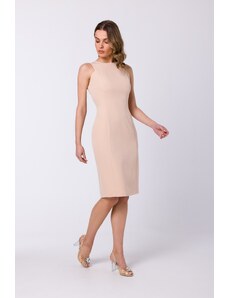 Style Letnia ołówkowa sukienka - Beżowa Rozmiar: S