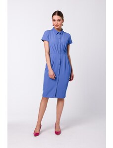 Style Koszulowa sukienka - Niebieska Rozmiar: S