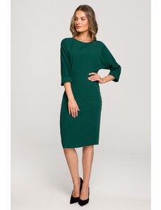 Style Ołówkowa sukienka z okrągłym dekoltem - Zielona Rozmiar: S