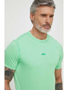 Boss Orange t-shirt bawełniany BOSS ORANGE męski kolor zielony gładki 50502173