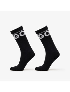 Męskie skarpety Hugo Boss Qs Rib Iconic Socks Cc 2-Pack Black