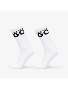 Męskie skarpety Hugo Boss Qs Rib Iconic Socks Cc 2-Pack White