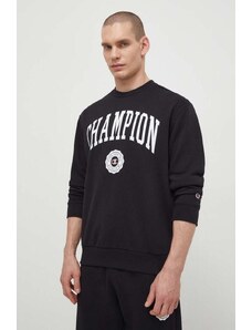 Champion bluza męska kolor czarny z nadrukiem 219839