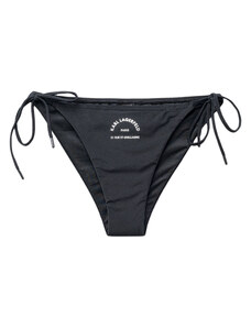 Damski Dół stroju kąpielowego Karl Lagerfeld String Bikini Bottoms W/ Logo 230W2216-999 – Czarny