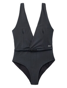 Damski Strój kąpielowy jednoczęściowy Karl Lagerfeld Karl Dna Deep V Swimsuit 230W2207-999 – Czarny