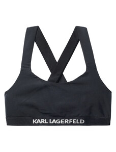 Damska Góra stroju kąpielowego Karl Lagerfeld Bandeau W/ Logo Elastic 230W2213-999 – Czarny
