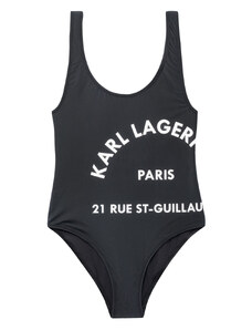 Damski Strój kąpielowy jednoczęściowy Karl Lagerfeld Logo Print Swimsuit 230W2219-999 – Czarny