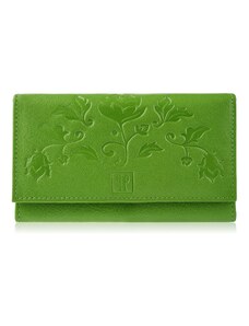 Zielony portfel damski ze skóry naturalnej paolo peruzzi t-45-gr