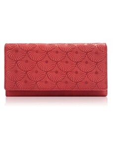 Czerwony portfel damski ze skóry naturalnej paolo peruzzi in-58-rd