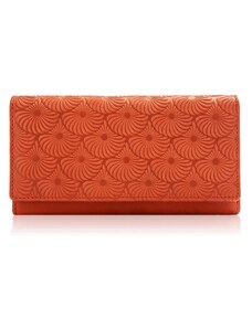 Skórzany portfel damski w geometryczne wzory paolo peruzzi in-58-or
