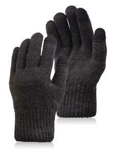 Rękawiczki męskie zimowe szare z dotykiem do telefonu paolo peruzzi br-08-gr