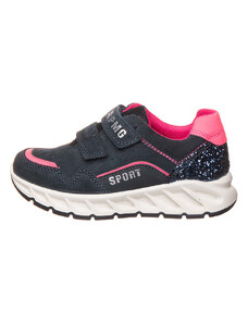 Primigi Skórzane sneakersy w kolorze granatowo-różowym