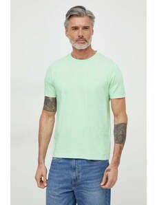 Boss Green t-shirt bawełniany męski kolor zielony gładki 50515620