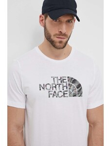 The North Face t-shirt bawełniany męski kolor biały z nadrukiem NF0A87N5YPO1