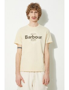 Barbour t-shirt Bidwell Tee męski kolor beżowy z nadrukiem MTS1268