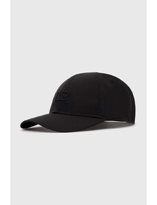 C.P. Company czapka z daszkiem Chrome-R Logo Cap kolor czarny z aplikacją 16CMAC147A005904A