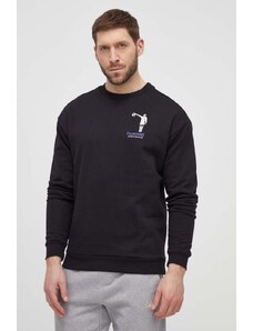 Hummel bluza bawełniana męska kolor czarny z nadrukiem