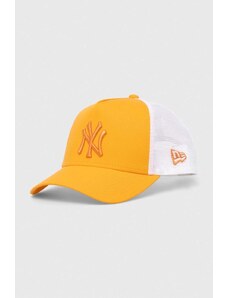 New Era czapka z daszkiem kolor pomarańczowy z aplikacją NEW YORK YANKEES