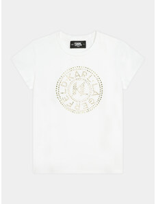 Karl Lagerfeld Kids T-Shirt Z30109 S Biały Regular Fit