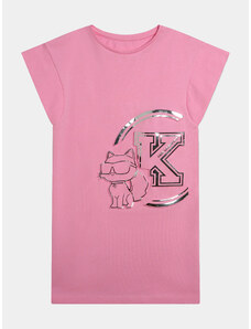 Karl Lagerfeld Kids Sukienka codzienna Z30077 S Różowy Regular Fit