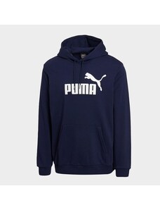 Puma Bluza Z Kapturem Ess Big Logo Hoodie Tr Męskie Ubrania Bluzy 58668806 Granatowy