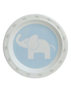 Rätt Start Talerz "Elephant" w kolorze błękitno-białym - Ø 21,8 cm