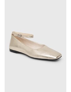 Vagabond Shoemakers baleriny skórzane DELIA kolor złoty 5707-183-81