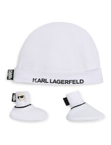 Zestaw Czapka i Skarpety Karl Lagerfeld Kids Z30180 White 10P