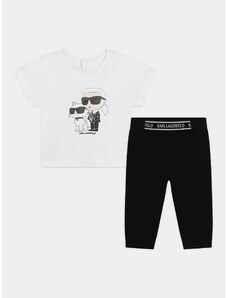 Karl Lagerfeld Kids Komplet t-shirt i legginsy Z30127 M Kolorowy Regular Fit