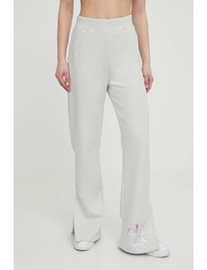 Calvin Klein Jeans spodnie dresowe bawełniane kolor szary z nadrukiem