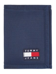 Duży Portfel Męski Tommy Jeans Tjm Ess Daily Nylon Trifold AM0AM12083 Dark Night Navy C1G