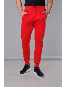 J STYLE Spodnie dresowe męskie czerwone (68XW01-18)