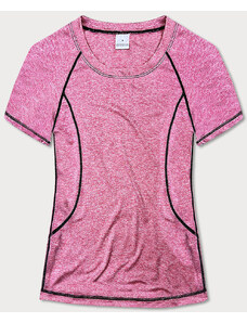 MADE IN ITALY Sportowy t-shirt damski różowy (A-2158)