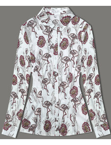 Forget me not FASHION Koszula z długim rękawem flamingi ecru (AWY0168)