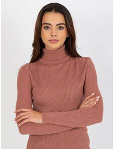 Factory Price Dopasowany sweter z golfem Rue Paris brudny różowy (2022)
