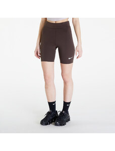 Szorty damskie Nike Sportswear Classics Women's High-Waisted 8" Biker Shorts Baroque Brown/ Sail