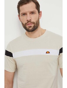 Ellesse t-shirt bawełniany Caserio T-Shirt męski kolor beżowy wzorzysty SHR17433