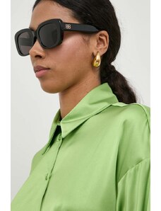 Balenciaga okulary przeciwsłoneczne damskie kolor czarny BB0295SK