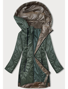 S'WEST Damska kurtka z odpinanym kapturem ciemna zielona (B8218-10)