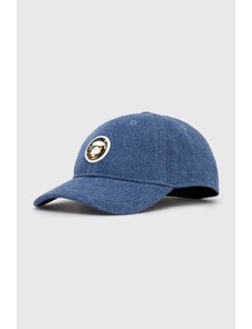 AAPE czapka z daszkiem bawełniana Cotton Denim kolor niebieski z aplikacją ACP5222