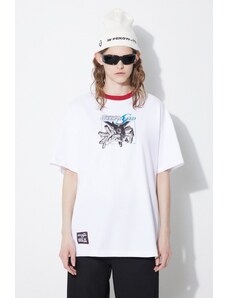 Levi's t-shirt bawełniany Levi's x Gundam SEED kolor biały z nadrukiem A7412.0000