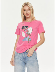 Fransa T-Shirt 20613466 Różowy Regular Fit