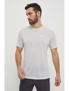 Jack Wolfskin t-shirt sportowy Vonnan kolor szary gładki 1809951